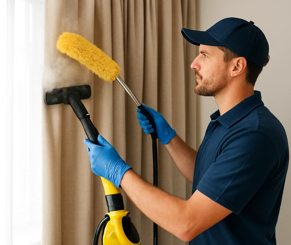 Trusted residential curtain cleaning technician Matty Curtain Cleaning bradbury-nsw QLD