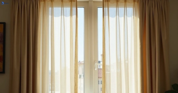 Dull dusty drapes in bradbury-nsw before professional cleaning